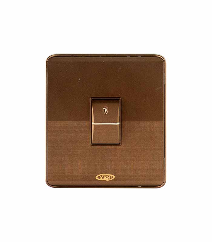 YES E-4 WELL BROWN PRO SERIES - 1 GANG SWITCH